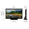 Fernseher Toshiba 24WV3F63DG 24 Zoll LED-Display HD-Auflösung