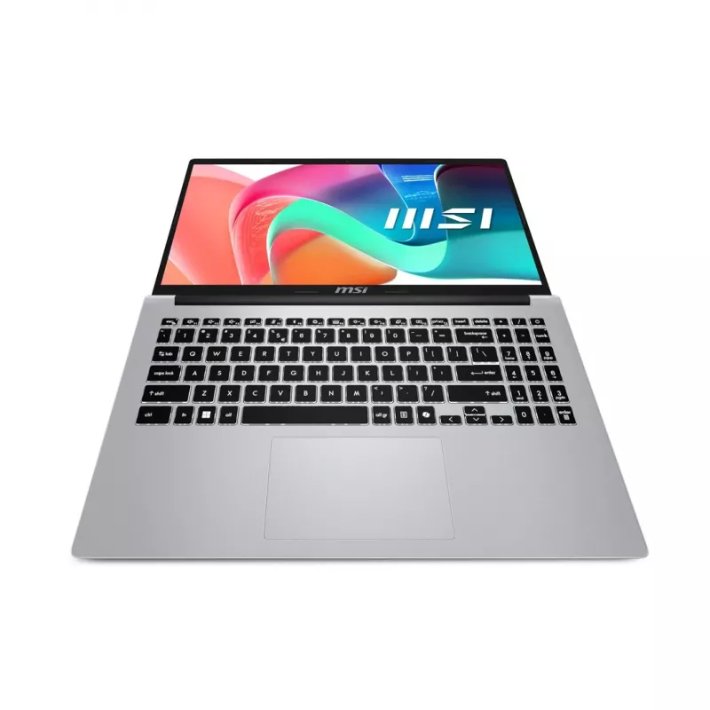 MSI Modern 15 F13MG-088PL Intel® Core™ i7 i7-1355U Laptop 39,6 cm (15,6) Full HD 16 GB DDR4-SDRAM 512 GB SSD Wi-Fi 6E (802.11ax) Windows 11 Pro Silber