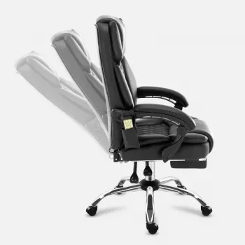 Bürodrehstuhl ergonomisch mark adler MA-BOSS 6.0, Sitz aus Bio-Leder, höhenverstellbar 47–55 cm, Lordosenstütze, Tilt-Dual-Mechanismus