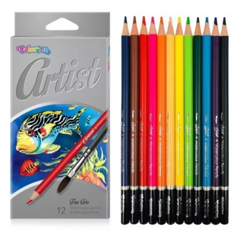 Colorino Artist Aquarellstifte 12 Farben und Pinsel