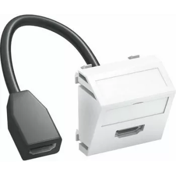OBO Bettermann Multimedia-Träger HDMI MTS-HD F RW1 m. Kabel Bu.-Bu. 45x45mm (6104838)
