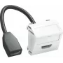 OBO Bettermann Multimedia-Träger HDMI MTS-HD F RW1 m. Kabel Bu.-Bu. 45x45mm (6104838)