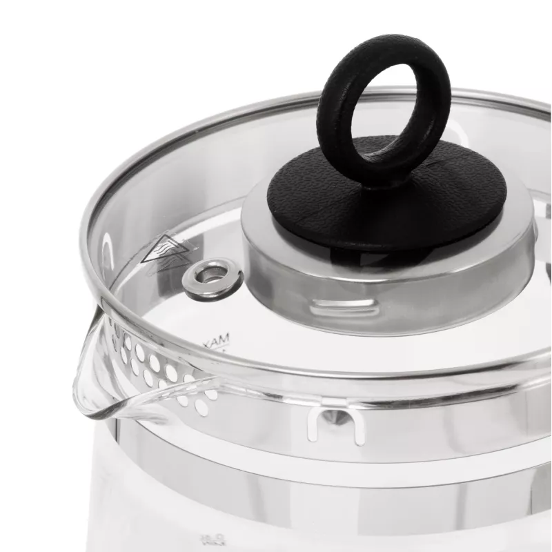 Adler Wasserkocher | AD 1299 | Elektrisch | 2200 W | 1,5 L | Glas | 360°-Drehsockel | Schwarz