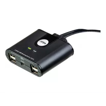 USB 2.0 2-Port Peripherie-Sharing-Gerät ATEN US224AT — USB Typ-A, 1,8 m Kabel, schwarz