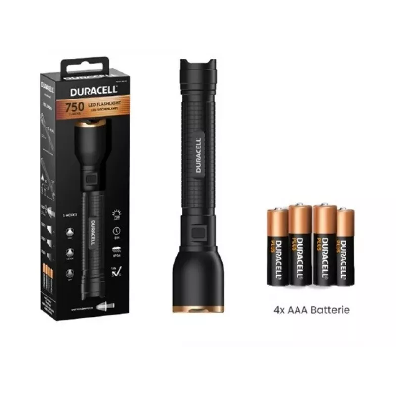 Duracell DF750 Taschenlampe schwarz