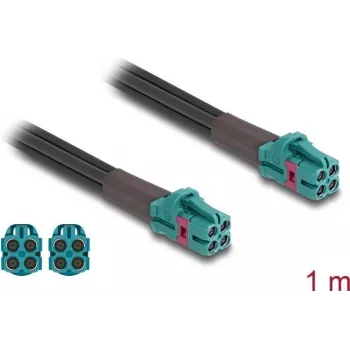 Koaxialkabel DeLOCK 90139 1m Mini FAKRA Z Aqua Schwarz