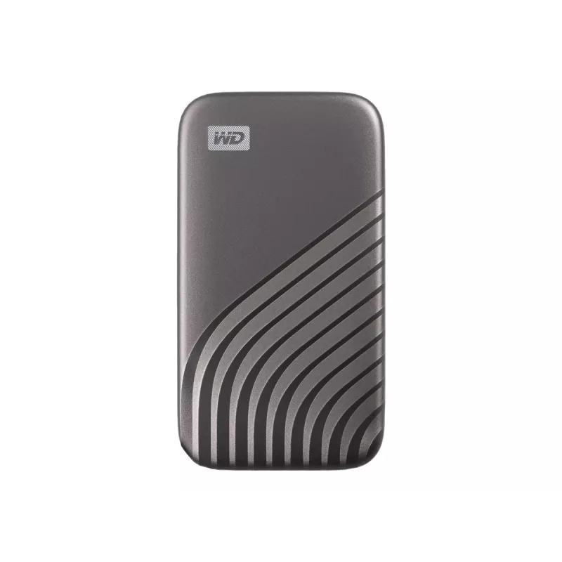 WD My Passport SSD WDBAGF0040BGY – SSD – verschlüsselt – 4 TB – extern (tragbar) – USB 3.2 Gen 2 (USB-C-Anschluss) – 256-Bit-AES – Grau