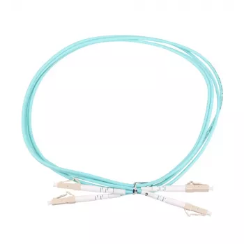 Extralink LC/UPC zu LC/UPC Glasfaser-Patchkabel, Multimode OM3, Duplex, 3 mm Mantel, 2 m