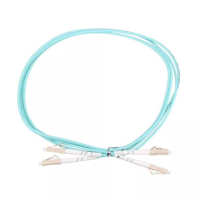 Extralink LC/UPC zu LC/UPC Glasfaser-Patchkabel, Multimode OM3, Duplex, 3 mm Mantel, 2 m