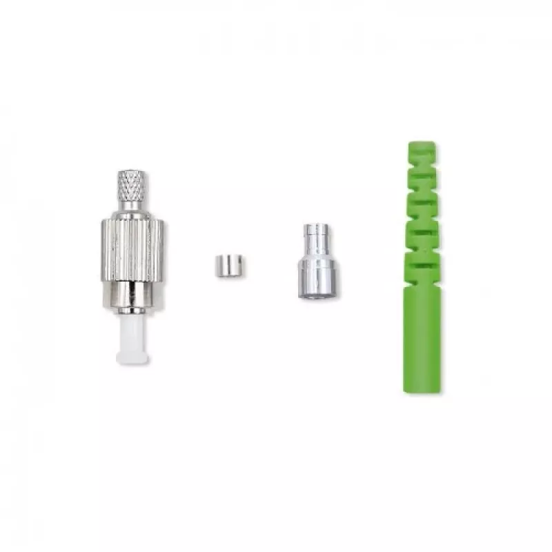 Glasfaserstecker FC/APC Qoltec 54443 Singlemode Grün Silber Gelb