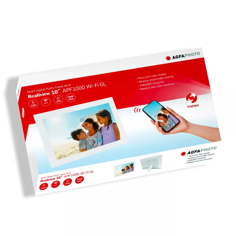 Agfa Photo APF1000 Wi-Fi Glas Digitaler Bilderrahmen 10 weiß
