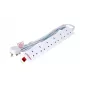 Steckdosenleiste Microconnect MC-UKSURGESTRIP6-2M 6 AC-Ausgänge 2m Innenbereich Weiß