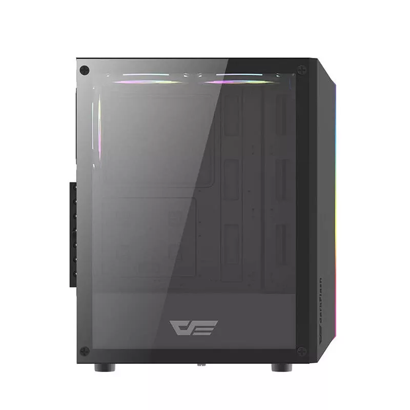 Darkflash DK151 LED Computergehäuse (schwarz) + 3 RGB-Lüfter