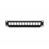 Patchpanel Extralink 12-Port UTP 10 Zoll Metallgehäuse, schwarz