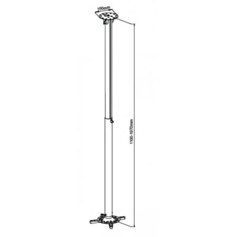 Techly ICA-PM-104XL Projektorhalterung Decke Silber