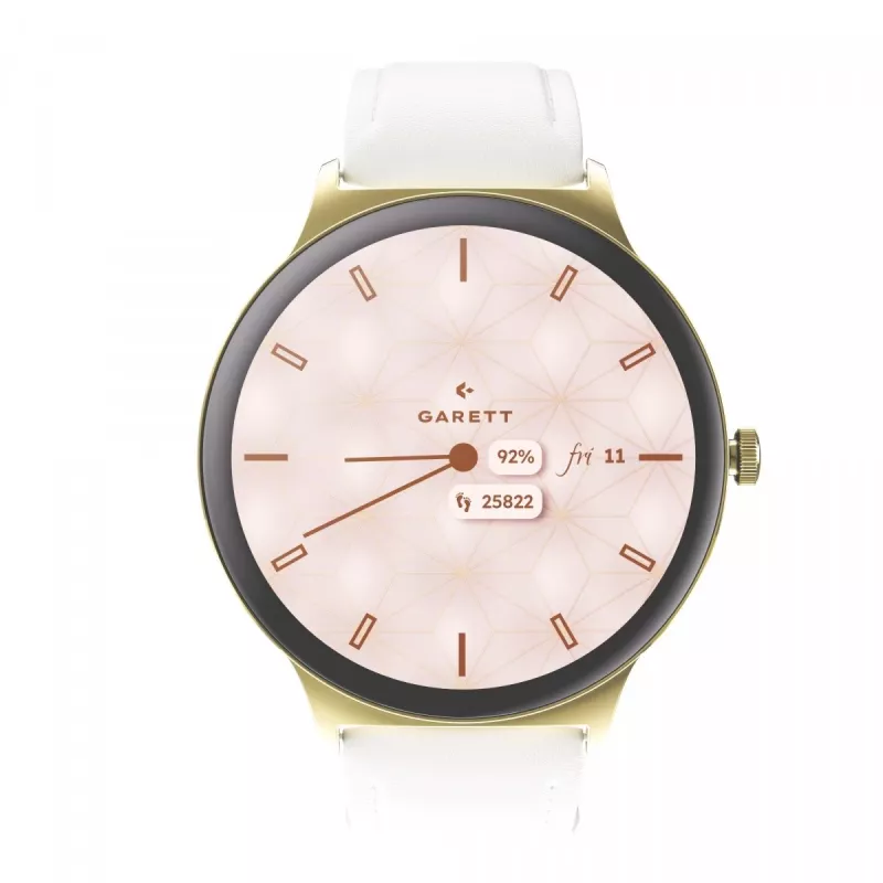 Smartwatch Garett Verona 2 Gold Mesh mit Bluetooth und Herzfrequenzmesser
