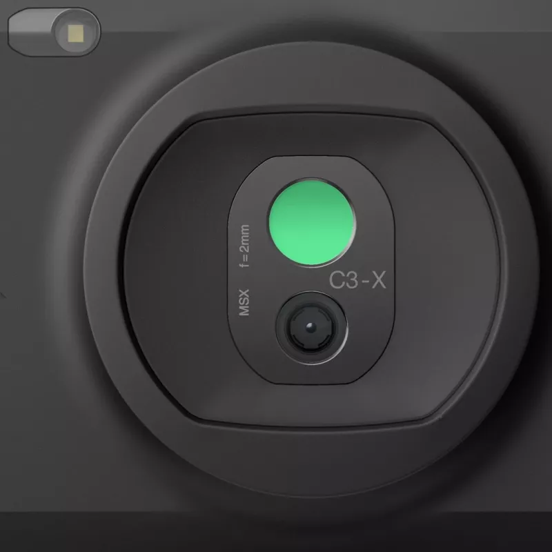 FLIR C3-X Wärmebildkamera Schwarz 1800 mAh Vanadiumoxid ungekühlte Focal-Plane-Arrays integriertes Display 128 x 96 Pixel LCD 640 x 480 Pixel