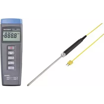 VOLTCRAFT K101 + TP 208 Temperaturmessgerät -200 bis +1370 °C Sonde Typ K