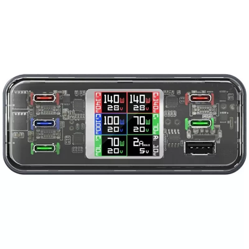 Ladestation 360W 5xUSB-C + 1xUSB-A GaN