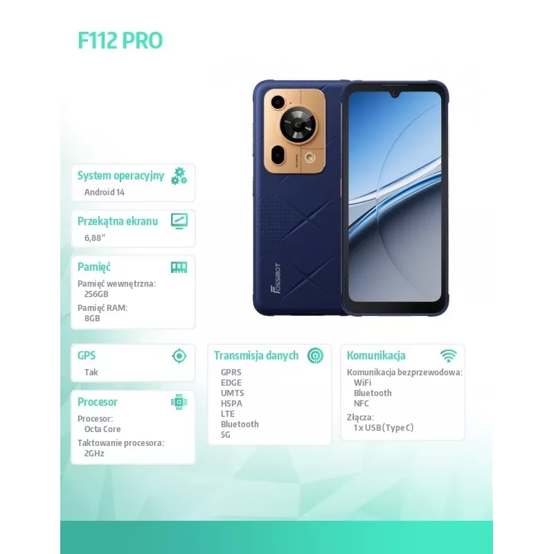 Smartphone FOSSiBOT F112 Pro — blau