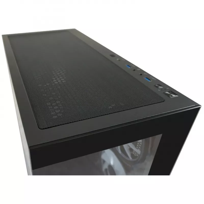 LC-Power Gehäuse MidiTower 715B schwarz USB3.2/Audio o.Netzteil SEAMLESS_X (LC-715B-ON)