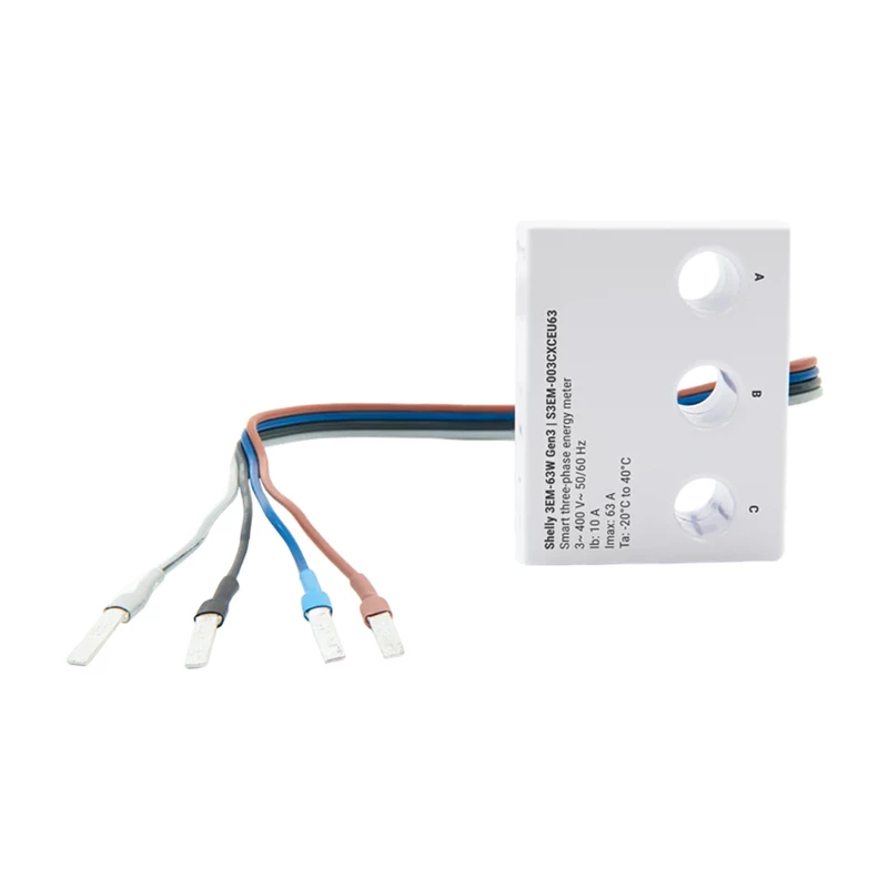 WiFi-Energiezähler Shelly 3EM-63W Gen3 — 3-Kanal-Netzstromzähler