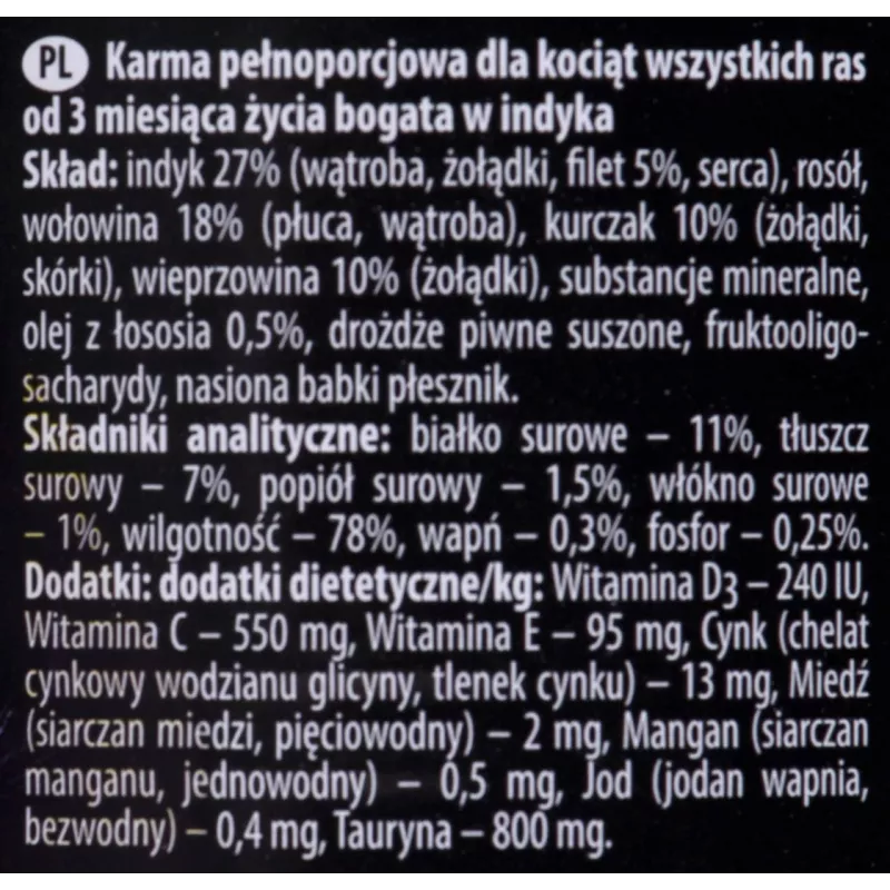 Dolina Noteci Premium Junior reich an Truthahn Nassfutter für Katzen 400 g