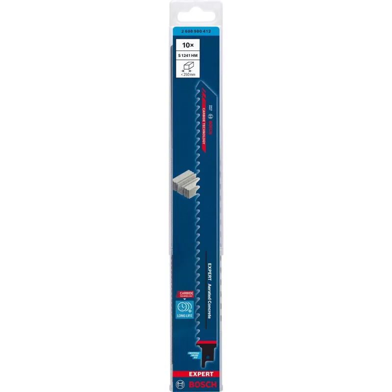 Bosch 2 608 900 412 Stich-/Dekupier-/Säbelsägeblatt Säbelsägeblatt Hartmetall 10 Stk.