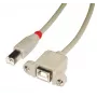Lindy 31800 USB-Kabel 0,5 m USB B Grau