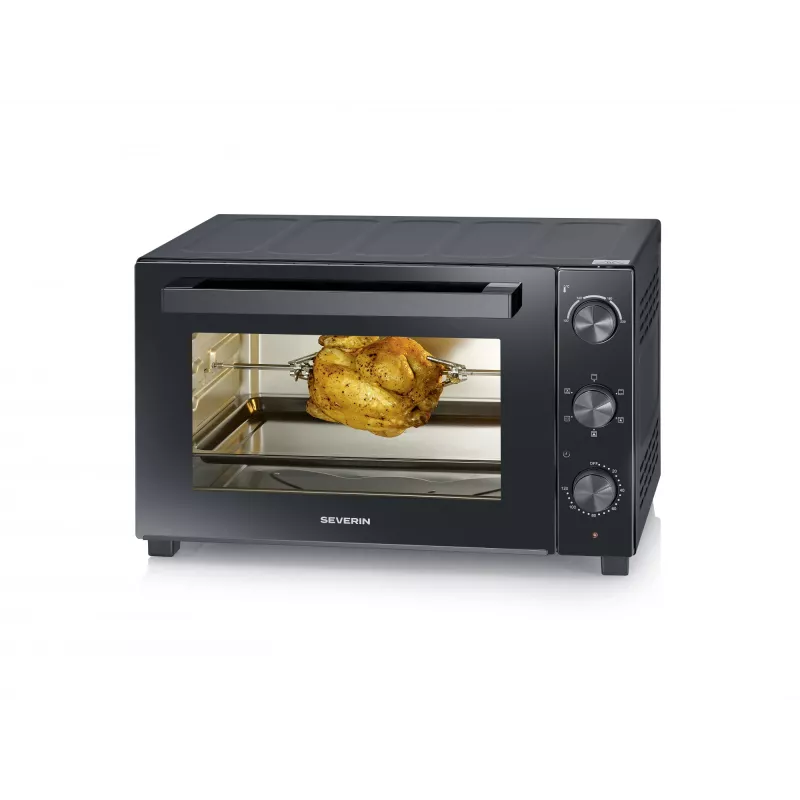 Freistehender Tisch-Elektrobackofen SEVERIN TO 2076 — 46 L, 1800 W, freistehend, schwarz, 515×420×365 mm