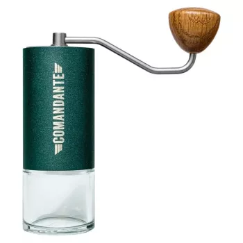 Manuelle Kaffeemühle COMANDANTE C40 MK4 Nitro-Blade Racing Grün — einstellbare Mahlgrade, 160 mm, 740 g