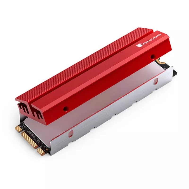 M.2 SSD Kühler Jonsbo M.2-6 RED 2280 passiver Kühlkörper für 2280 NVMe/SATA-Laufwerke