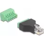 DeLOCK 66590 Kabeladapter RJ12 6-Pin-Klemmleiste Schwarz Grün