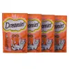 Katzenleckerli Dreamies Cheese, Chicken, Salmon Sortiment 12×60 g — fleischhaltige feste Snacks, Protein 31%, Fett 21%