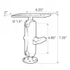 RAM Mounts Marine-Elektronikhalterung RAM-111U, Aluminium, schwarz