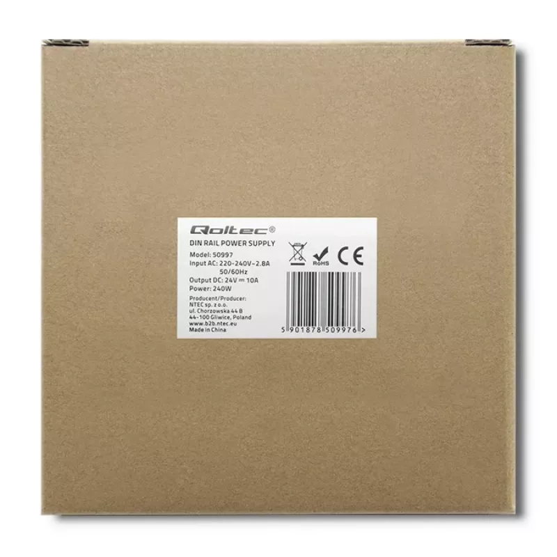 DIN-Schienen-Netzteil QOLTEC 50997 240W 24V 10A