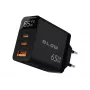 LCD-Wandladegerät USB-Steckdose + USB-Cx2 PD 65W GAN schwarz Wattmeter