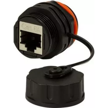 LogiLink Professional Netzwerkkoppler - RJ-45 (W) auf RJ-45 (W) - STP - CAT 6a - Außenbereich - Schwarz