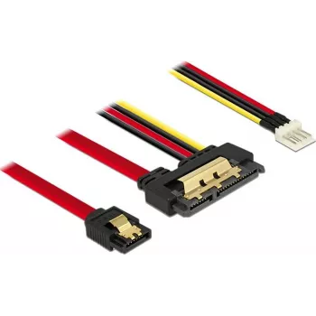 SATA-Kabel DeLOCK 85232 0,3 m SATA 7-polig + Molex 4-polig SATA 22-polig Schwarz