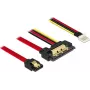 SATA-Kabel DeLOCK 85232 0,3 m SATA 7-polig + Molex 4-polig SATA 22-polig Schwarz