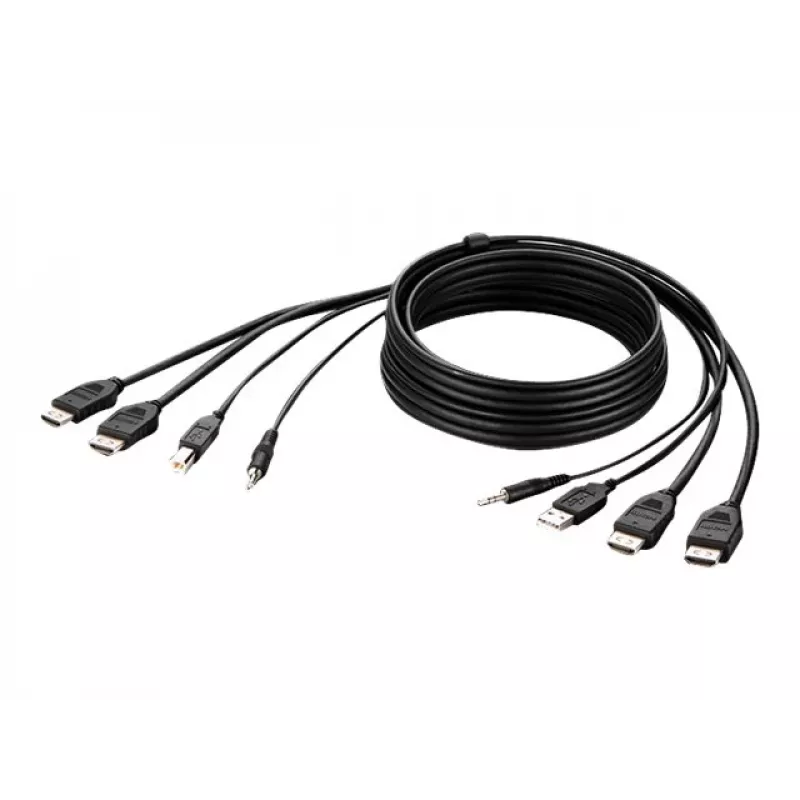 Belkin Secure KVM Combo Kabel - Video- / USB- / Audiokabel - TAA-konform - USB, Miniklinke, HDMI (M)