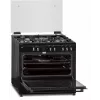 Gas-Elektroherd MPM MPM-93-KGM-32 90 cm mit Gaskochfeld, Elektrobackofen, 5 Brennern, schwarz, Energieeffizienzklasse A