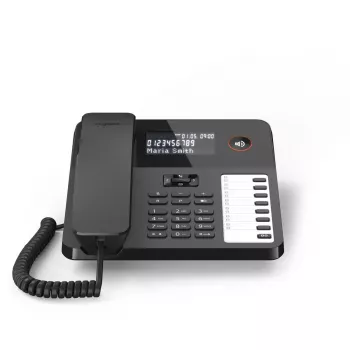 Kabelgebundenes Tischtelefon Gigaset DESK 600 Schwarz – schnurgebundenes Tischtelefon mit Anruffunktion