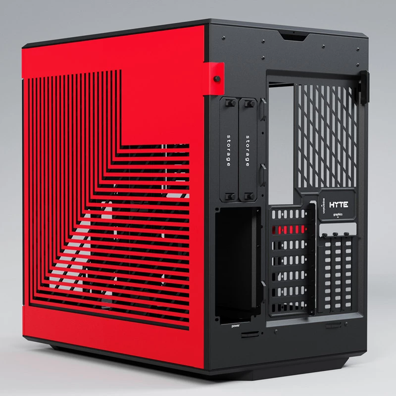 HYTE Y60 Midi Tower Schwarz, Rot
