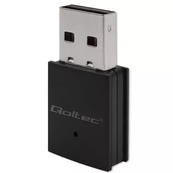 Kompakter kabelloser Mini-USB-WLAN-Adapter QOLTEC 57007 – Single-Band 2,4 GHz, bis zu 150 Mbit/s, interne Antenne