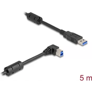 DeLOCK USB-Kabel Typ-A Stecker auf Typ-B Stecker 90° abgewinkelt 5 m