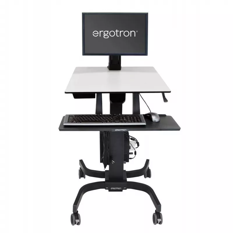Ergotron WorkFit-C - Single LD Sit-Stand Workstation - Multimedia-Cart - Schwarz - Grau - 7,3 kg - 61 cm (24 Zoll) - 75 x 75, 100 x 100 mm - 360°