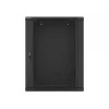 Lanberg wandmontierbarer Installationsschrank 19'' 15U 600x450mm schwarz (Glastür)