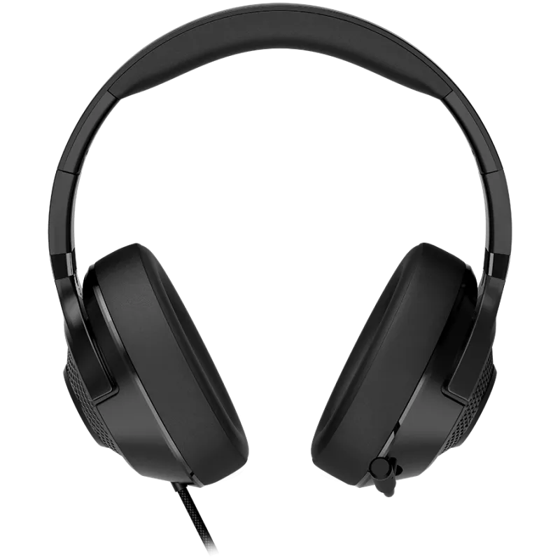 LORGAR Noah 101, Gaming-Headset mit Mikrofon, 3,5-mm-Klinkenanschluss, Kabellänge 2 m, faltbares Design, PU-Leder-Ohrpolster, Größe: 185*195*80 mm, 0,245 kg, schwarz