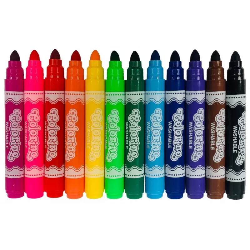 Filzstifte Colorino 42651PTR runde Spitze 12 Farben Set